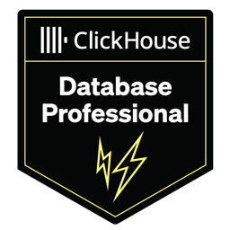 ClickHouse Database Professional certification badge