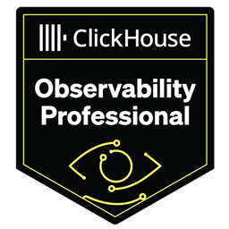 ClickHouse Observability Professional certification badge